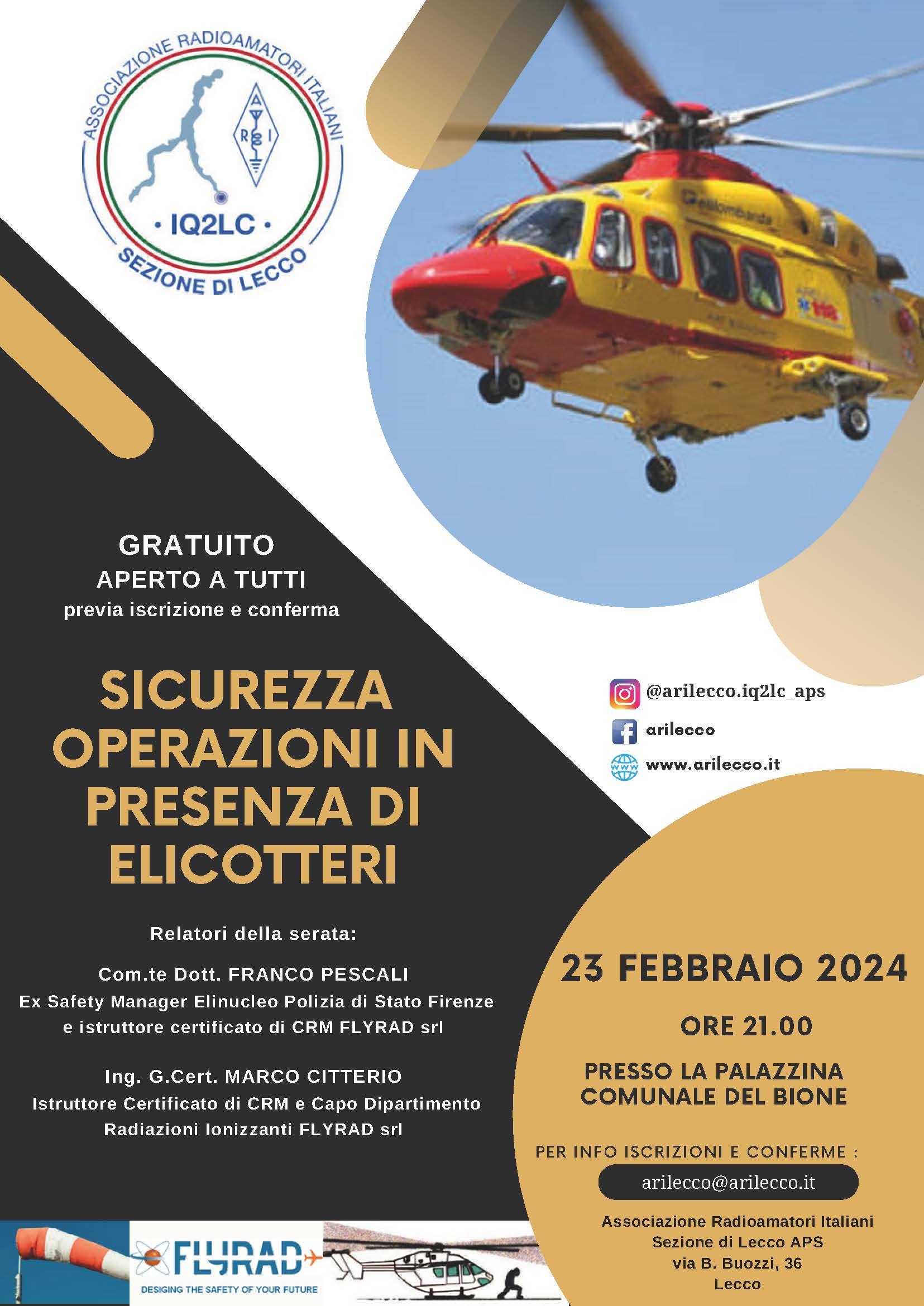 Sicurezza Operazioni in presenza di Elicotteri