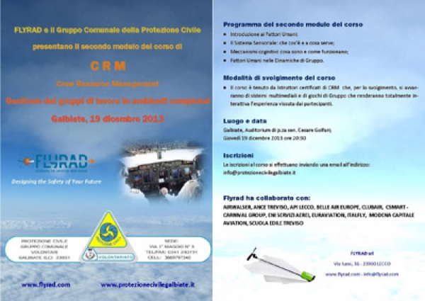 Secondo modulo del Corso CRM per i Volontari della Protezione Civile di Galbiate